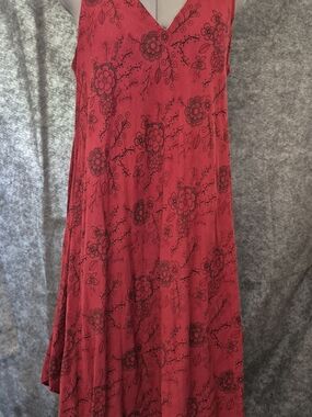 Women’s Red Floral A-Line Dress